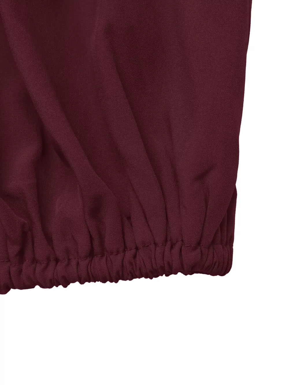 Tie Back Balloon Sleeve Blouse in burgundy with tied back