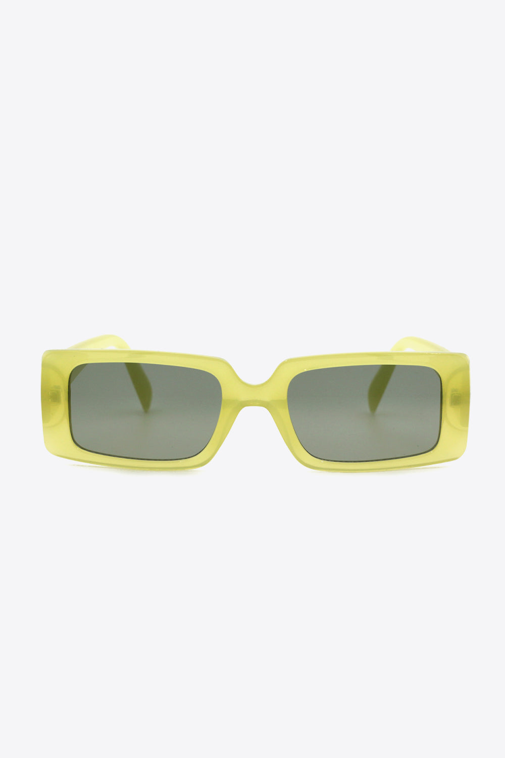 Citron Tint rectangular frame sunglasses with grey lenses