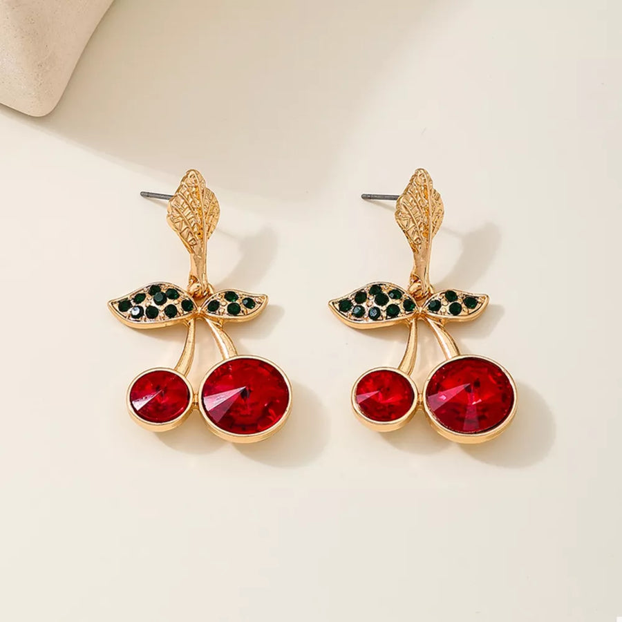 18K Gold-Plated, Alloy, Resin Care instructions: Avoid wearing during exercise, earrings in red with straight silhouette