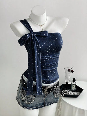 Polka Dot One-shoulder Cami option 7