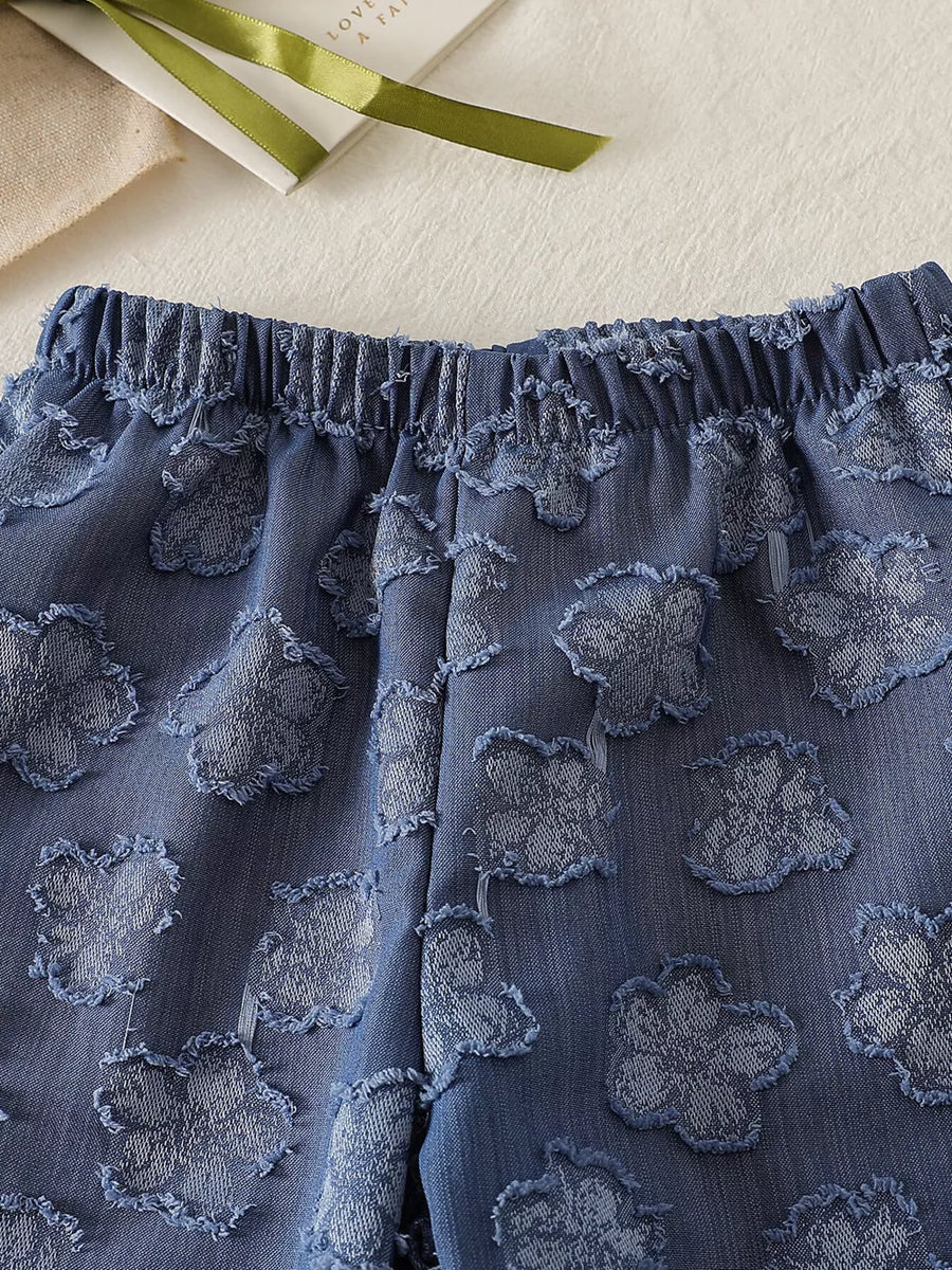 Children's Floral Round Neck Tank And Pants Set option 5