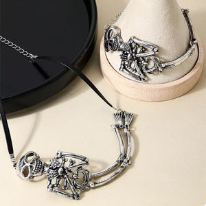 ACCESSORIES featuring skull motif in silver with Alloy,Silver-plated Care instructions: Avoid wearing during exercise, as