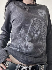 t-shirt featuring graphic print in Gray with 100% polyester Care instructions: Machine wash cold texture