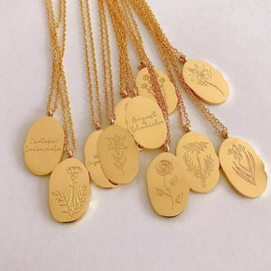 18K Gold-Plated,Stainless Steel Care instructions: Avoid wearing during exercise necklace in style one with oval silhouette