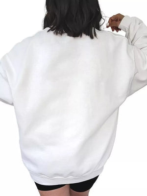 Beige sweatshirt with hip-length and pullover