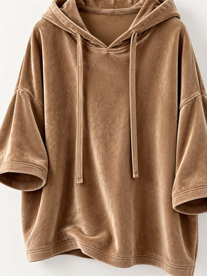 Light Blue oversized pullover hoodie with hooded