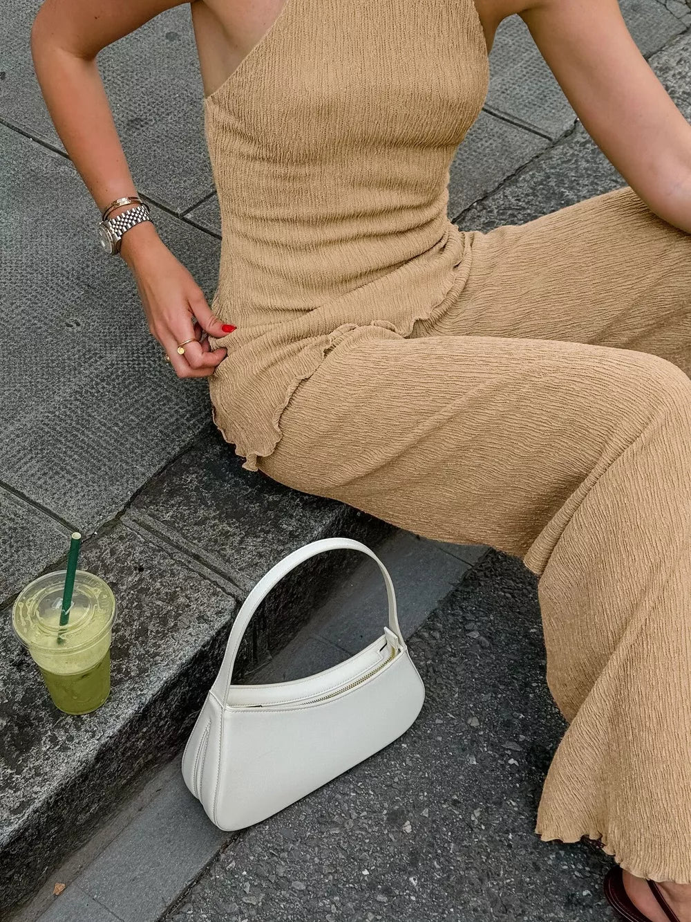 Khaki with Two-Piece Sets 18