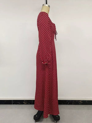 burgundy maxi dress