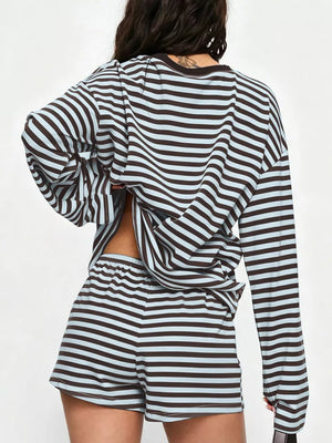 Crew-neck Long-sleeve Top in Dusty Pink