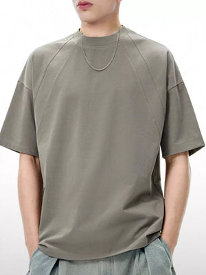 White Men's Solid Color Short Sleeve T-shirt