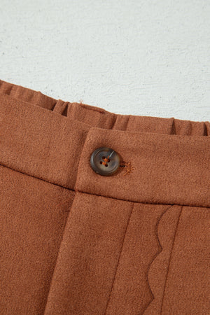 Caramel wide-leg pants