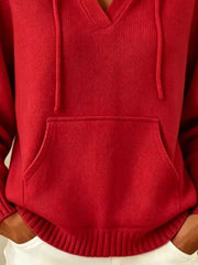athleisure pullover hoodie in Apricot with hooded