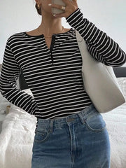 black henley with striped and henley