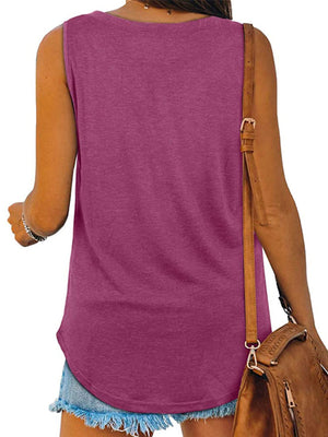 Yellow tank top with stretch and sleeveless
