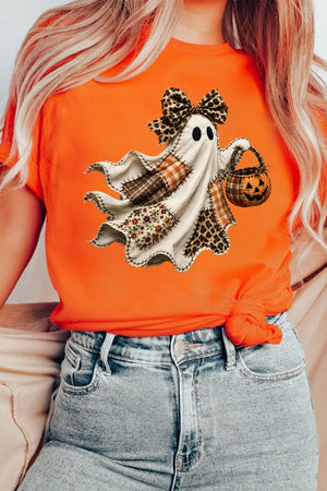 Orange t-shirt with hip-length and pullover