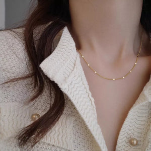 18K Gold-Plated,925 sterling silver Care instructions: Avoid wearing during exer necklace in Gold with straight silhouette