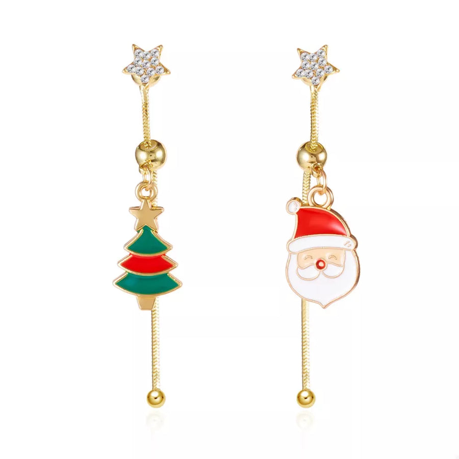 festive earrings in gold with not applicable