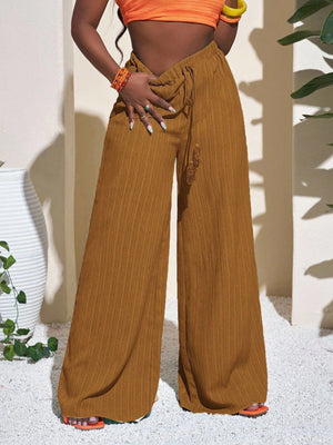 Black wide-leg pants