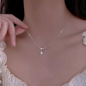 925 sterling silver,Zircon Care instructions: Avoid wearing during exercise, as necklace in Silver with teardrop silhouette