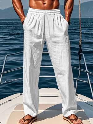 Men's Casual Loose-Fit Sweatpants With Drawstring Waist in Black