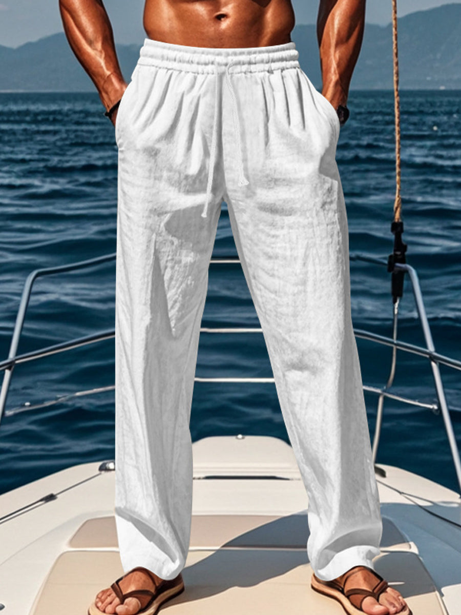 Men's Casual Loose-Fit Sweatpants With Drawstring Waist in Black