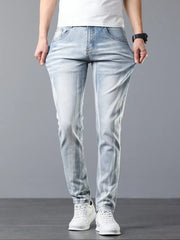 Light Blue Men's Slim Fit Light Blue Jeans