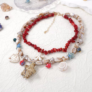 18K Gold-Plated,Alloy,Resin Care instructions: Avoid wearing during exercise, as necklace in Red with layered silhouette