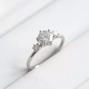 925 sterling silver,Moissanite Care instructions: Avoid wearing during exercise, ring in Silver with fitted silhouette