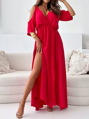 100% Polyester Care instructions: Machine wash cold maxi dress in Caramel with A-line silhouette