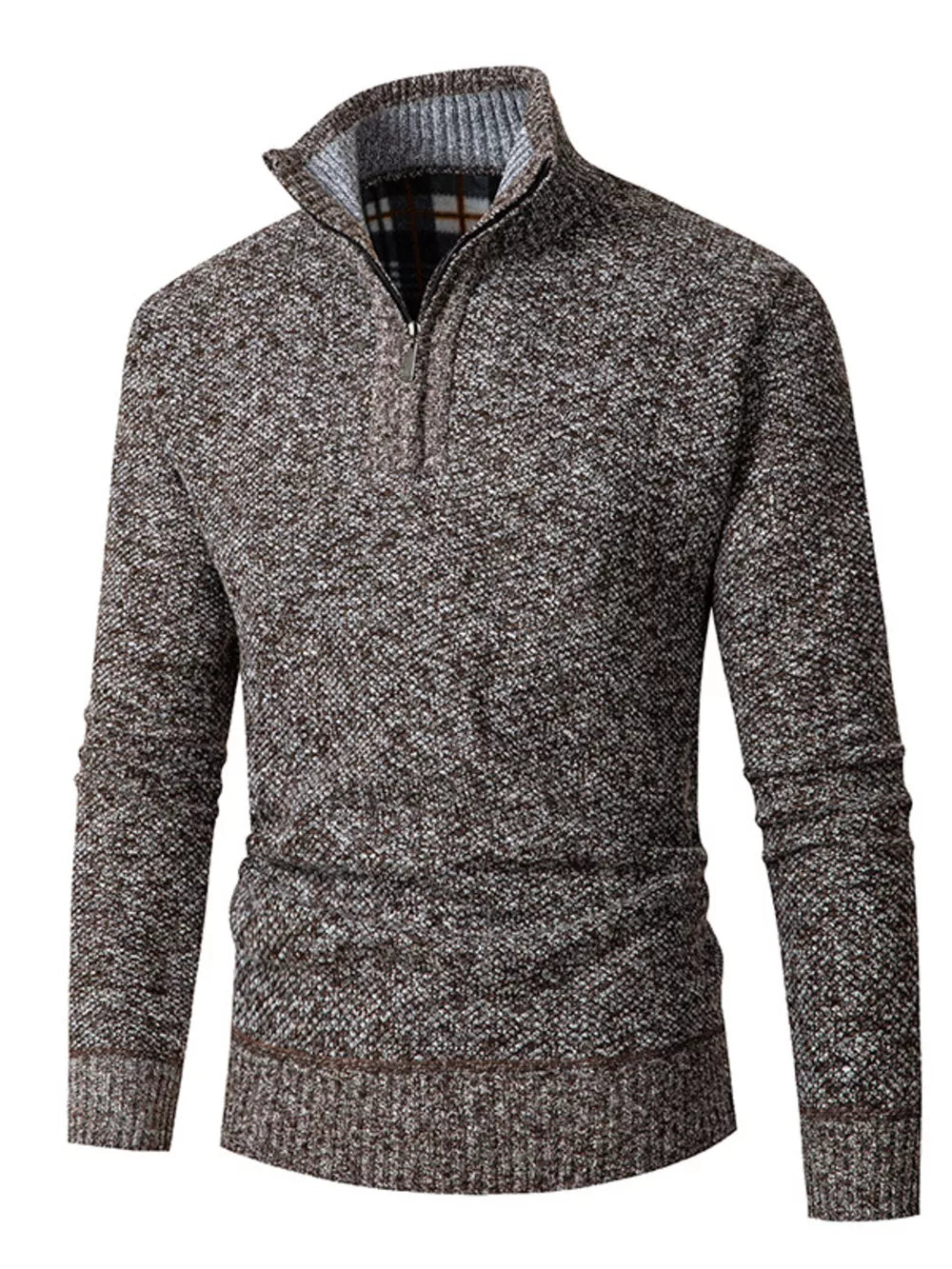 95%polyester, 5%spandex Care instructions: Machine wash cold zip-up sweater in Dark Gray with regular silhouette