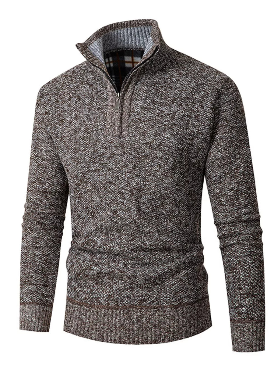 95%polyester, 5%spandex Care instructions: Machine wash cold zip-up sweater in Dark Gray with regular silhouette