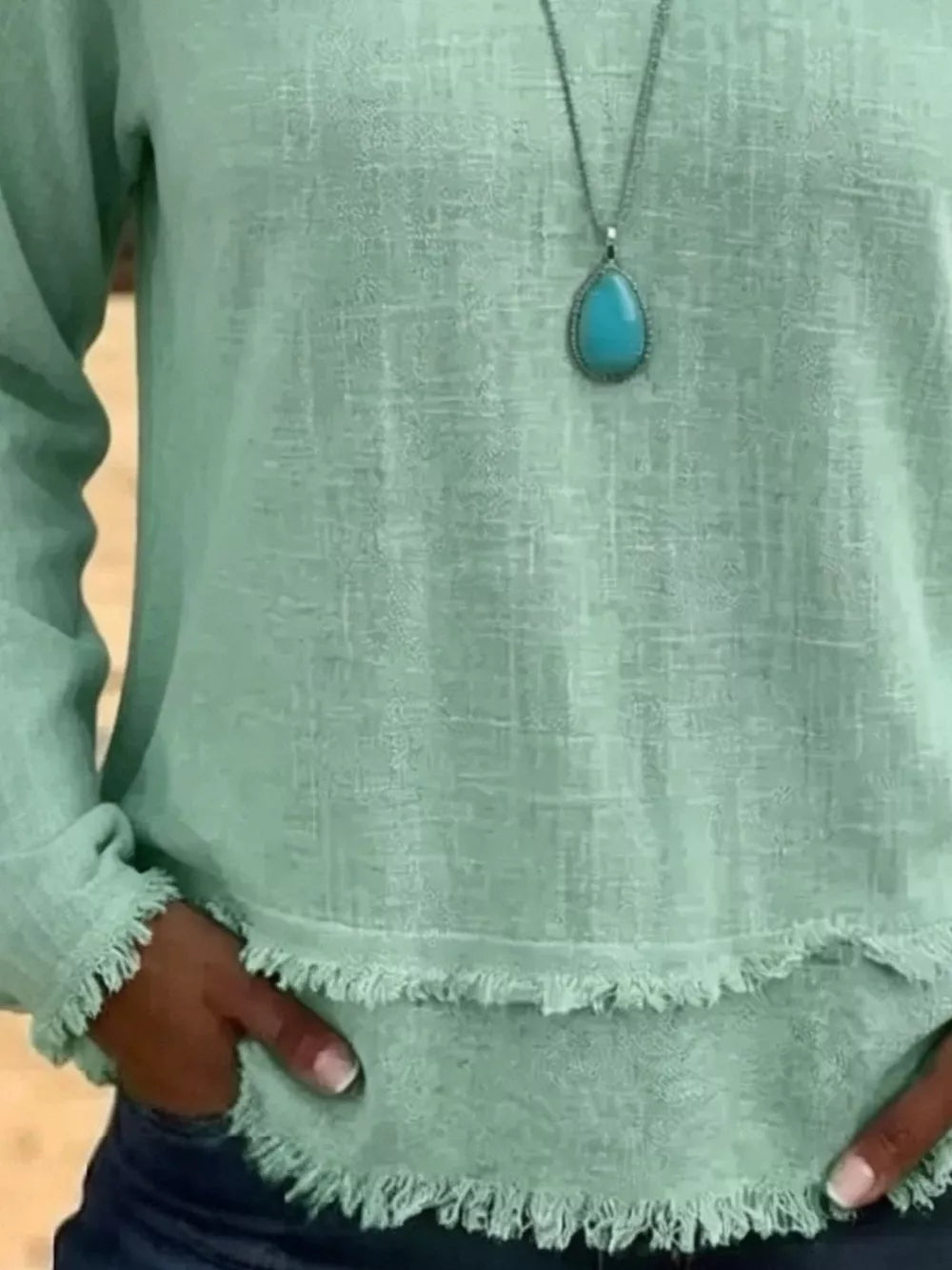 100% polyester Care instructions: Machine wash cold blouse in Dark Green with relaxed silhouette