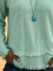 100% polyester Care instructions: Machine wash cold blouse in Dark Green with relaxed silhouette