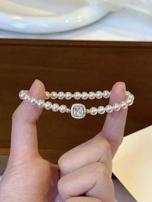 bracelet in cream featuring pearls and n/a fit