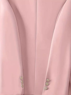 classic blazer in Dusty Pink with notch lapel