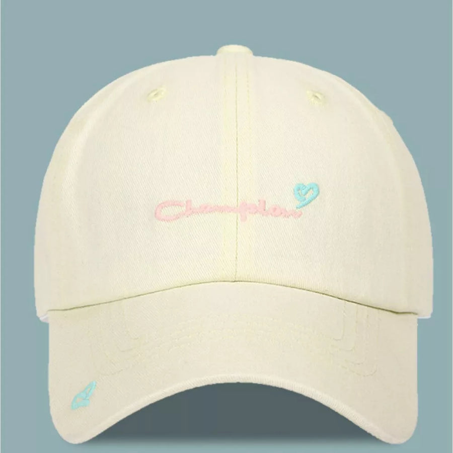 Beige Embroidered Causal Baseball Cap