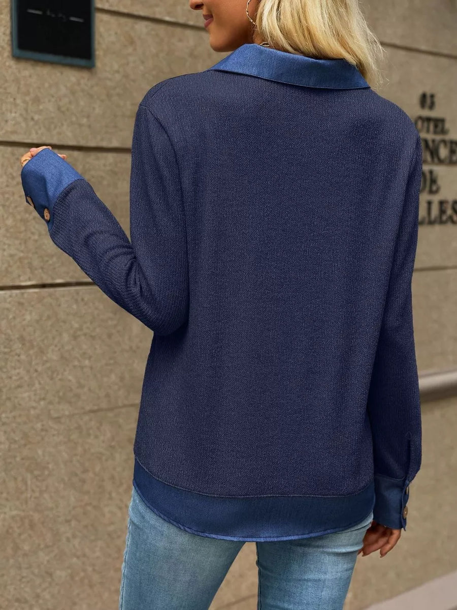 65% viscose, 30% polyester, 5% elastane Care instructions: Machine wash cold sweatshirt in Black with regular silhouette