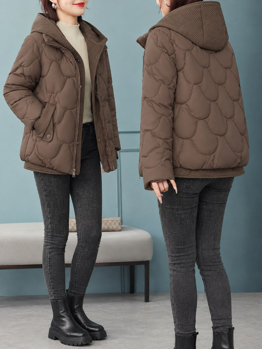 quilted jacket in Khaki with quilted and thermal