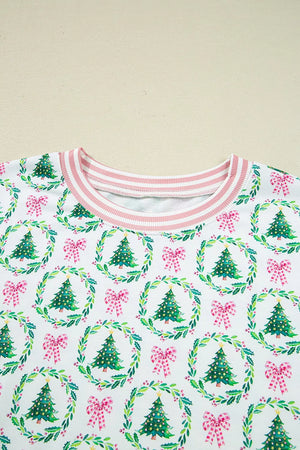 pajama set in green with two-piece and hip-length
