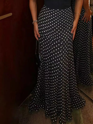 maxi skirt in Navy Blue with ruched and maxi