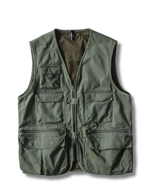 Men's Multi-pocket Cargo Vest in Black