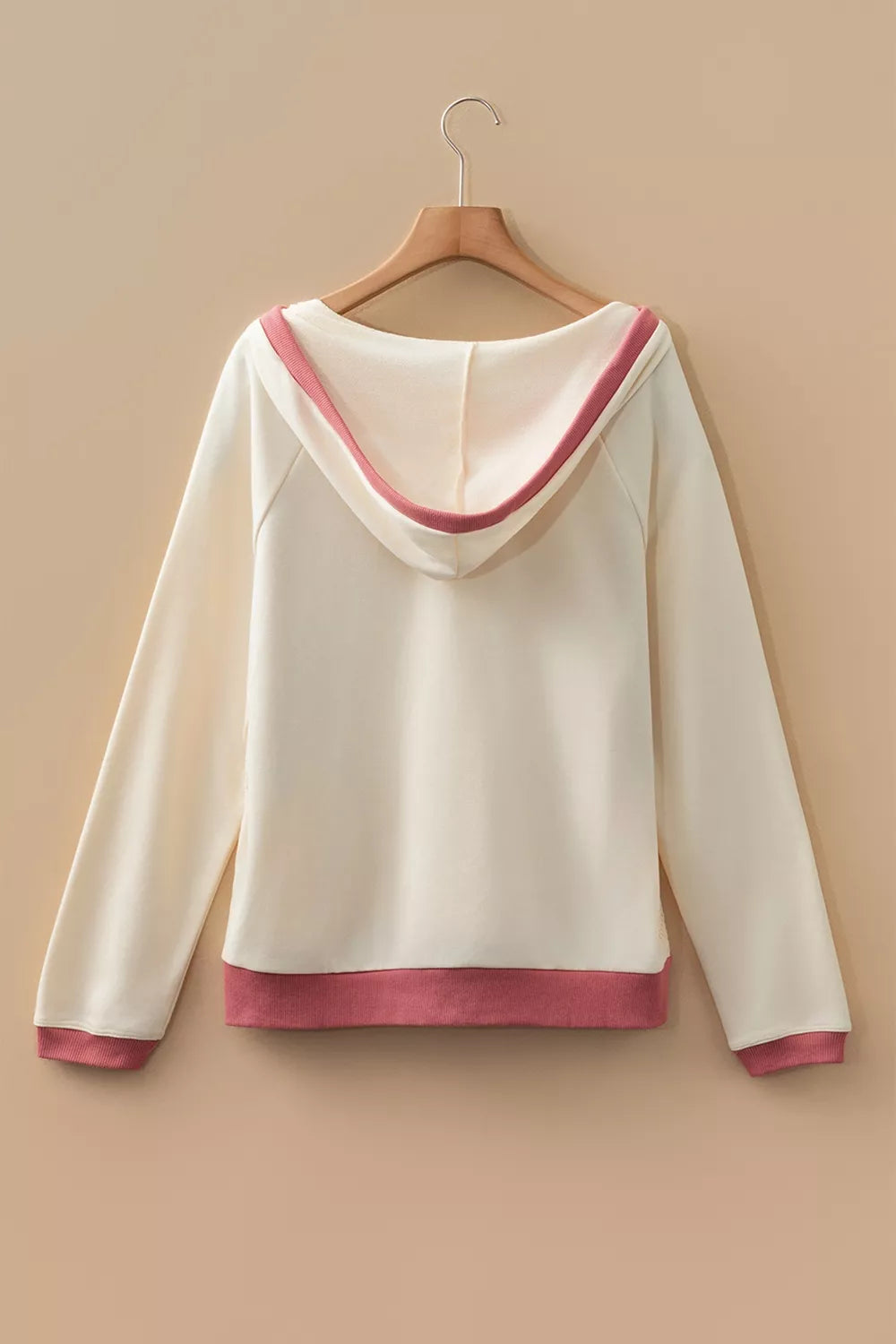 bohemian pullover hoodie in White with hooded