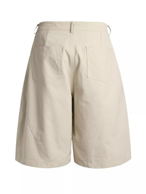 Black Men's Loose Fit Cargo Capris