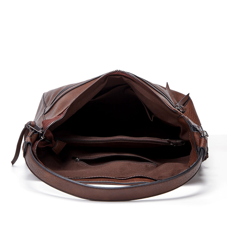 Brown hobo bag