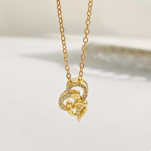 18K Gold-Plated, Copper, Zircon Care instructions: Avoid wearing during exercise necklace in clear with straight silhouette