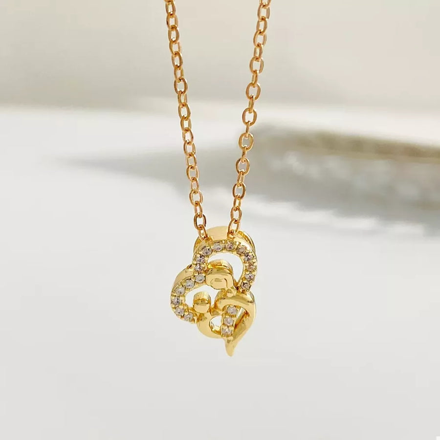 18K Gold-Plated, Copper, Zircon Care instructions: Avoid wearing during exercise necklace in clear with straight silhouette