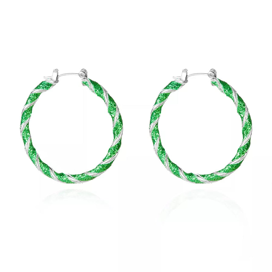 Red earrings with mini and hinged clasp