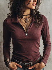 charcoal t-shirt with stretch and long sleeve