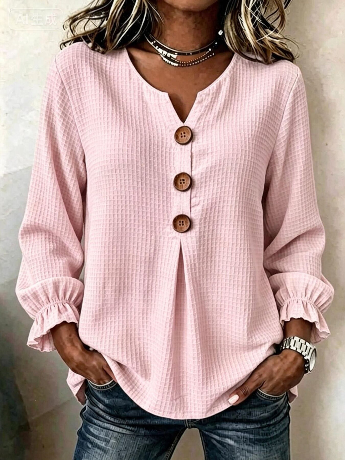 100% polyester Care instructions: Machine wash cold blouse in Yellow with relaxed silhouette