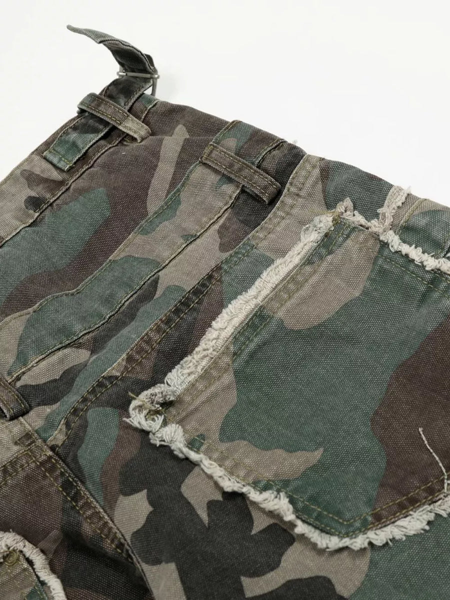 Men's Camouflage Wide-leg Sweatpants option 4